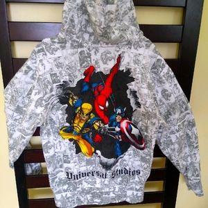 Marvel Embroidered Graphic Hoodie Wolverine Sz S